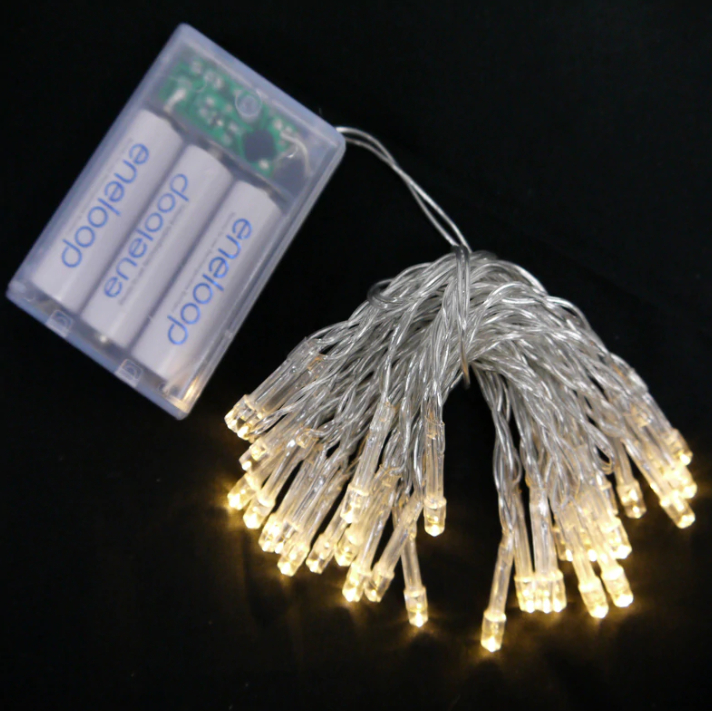 Extension Navideña 35LED p/Interior con Bateria, 2700K, 4.5V