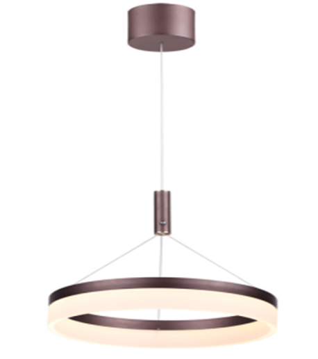 Lampara LED Decorativa Colgante, DG51703P, 36W, NW 4000K, 85-265Vac, Dimensiones: Φ400x1500mm, IP20, Marron