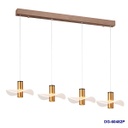 [P-00355] Lampara LED Decorativa Colgante, PC60482P, 28W, CW 6000K, 85-265Vac, Dimensiones: 1192x200x1500mm, IP20, Dorado