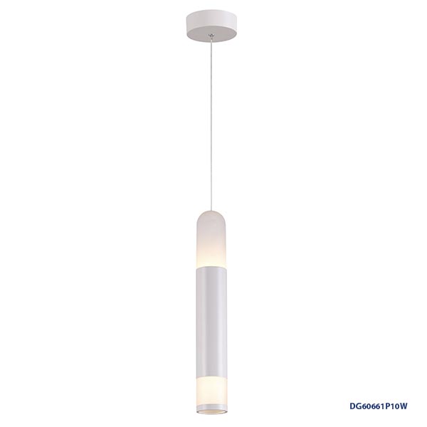 Lampara LED Decorativa Colgante, DG60661P, 10W, WW 3000K, 85-265Vac, Dimensiones: 100x100x1200mm, IP20