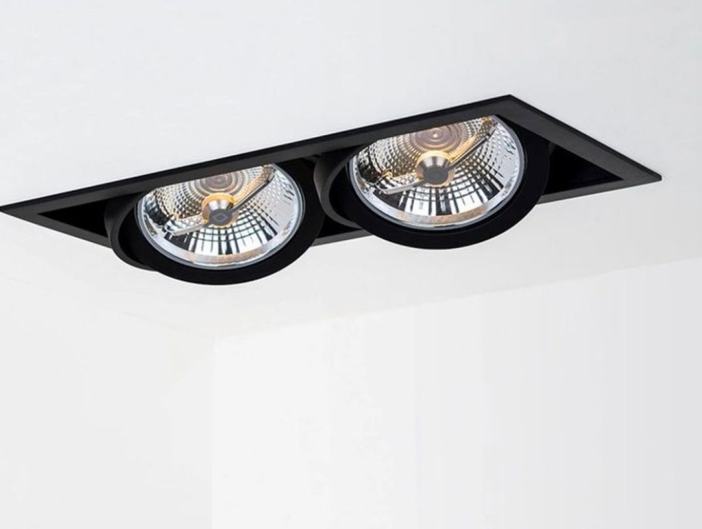 Downlight LED Empotrable, Dos Focos Movibles, 2x5W, 6000K, 100-260V