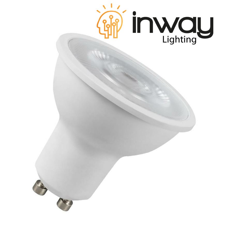 Bombilla LED Dicroica COB, 5W, WW 3000K, GU10, 100-260Vac, IP20, 30 Grados, Dimensiones: Ф50x60mm