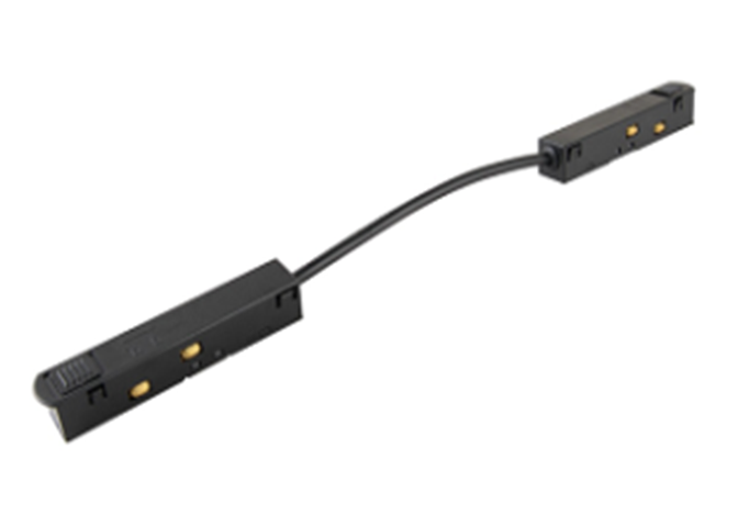 Conector Doble con cable p/Riel de 20mm de ancho de Lampara Magnetica de 2 cables, 48Vdc
