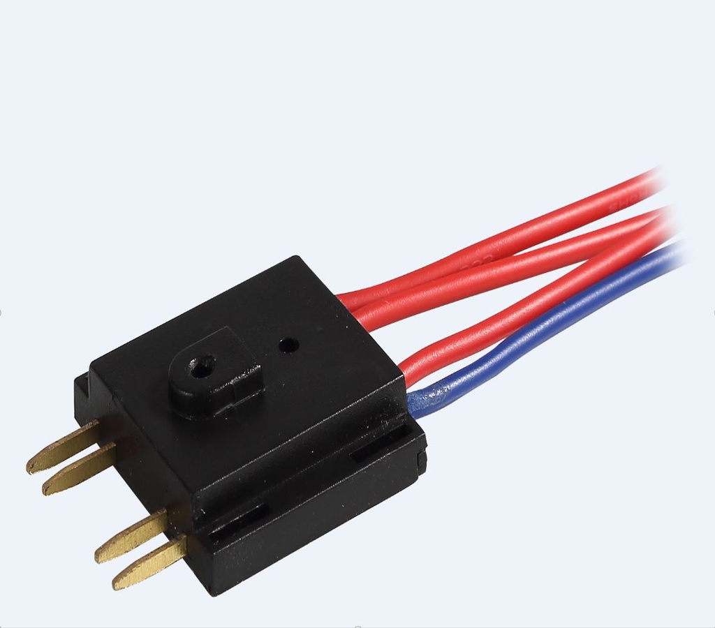 Conector de 1 via con cable p/Riel de Lampara Magnetica, 4 cables, 110Vdc y 40mm de ancho, Negro
