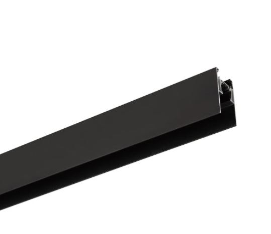 Riel de 40mm de ancho p/Lampara Magnetica, 1 Metro, 4 cables, 100-260Vac, Instalacion: Empotrar o Superficie, Negro