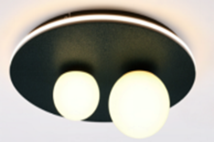 Lampara LED Decorativa de Superficie, DG60195C, 38W, NW 4000K, 85-265Vac, Dimensiones: 400x400x175mm, IP20, Verde oscuro con dorado