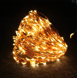 [P-00211] Extension Navideña LED p/Exterior Vintage, 1.5W, 2700K Flash, 100LED/10Metros, 110Vac, con Cable color cobre, Conectable