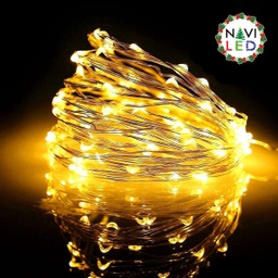 [P-00233] Extension Navideña LED p/Interior Vintage, 1.5W, 2700K, 100LED/10Metros, 110Vac, con Cable color cobre