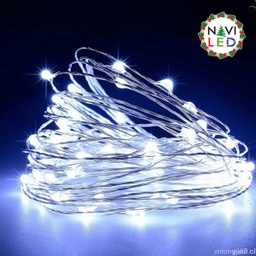 [P-00235] Extension Navideña LED p/Interior Vintage, 1.5W, CW 6000K, 100LED/10Metros, 110Vac, con Cable color cobre