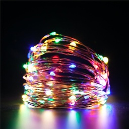 [P-00238] Extension Navideña LED p/Interior Vintage, 3W, RGB, 200LED/2Metros, 110Vac, con Cable color cobre
