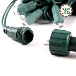 [P-00281] Power Cord cable verde p/Extension Navideña LED de 2mm, 1.5 Metros, 4A, 110Vac. Para Conectar Hasta 8 Extensiones de 200 leds