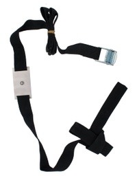 [P-00288] Kit Correa p/Instalacion de Reflector en Arboles y Postes, 2 Mts (2000mm), Ancho: 38mm y Base p/Instalar Reflector, Material de la Base: Acero Inoxidable 304, Negro