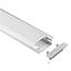 [P-00306] Perfil de Aluminio p/Cinta LED con PCB de 15mm, PC-E3010, Medidas: 30.3x9.75x2000mm, p/Empotrar, incluye: difusor, 2 tapas terminales y 4 clip
