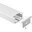 [P-00307] Perfil de Aluminio p/Cinta LED con PCB de 15mm, PC-E7032, Medidas: 70x32x2000mm, p/Empotrar, incluye: difusor, 2 tapas terminales y 4 clip