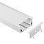 [P-00308] Perfil de Aluminio p/Cinta LED con PCB de 15mm, PC-E9135, Medidas: 91x35x2000mm, p/Empotrar, incluye: difusor, 2 tapas terminales y 4 clip