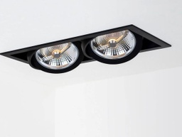[P-00364] Downlight LED Empotrable, Dos Focos Movibles, 2x5W, 6000K, 100-260V
