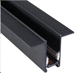 [P-00468] Riel de 20mm de ancho p/Lampara Magnetica de 48Vdc, 1 Metro, 2 cables, Instalacion: Empotrar, Negro