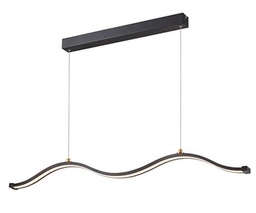 [P-00057] Lampara Decorativa Colgante 48W, 4000K, 85-265V, PC7487, Negro y Dorado