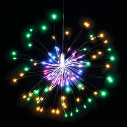 [P-00668] Decoracion Navideña LED tipo Fireworks p/Exterior, 0.3W, 4 colores, con bateria, 8 funciones y control remoto, IP65