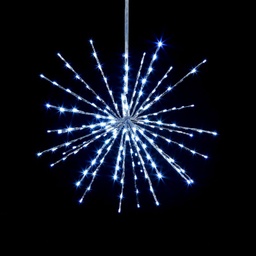[P-00669] Decoracion Navideña LED tipo Fireworks p/Exterior, 0.3W, CW 6000K, con bateria, 8 funciones y control remoto, IP65