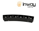 [P-00086] Lampara Lineal Magnetica LED tipo Arco p/Riel de 20mm de ancho con rejilla, 6W, 7.08&quot;(180mm), NW 4000K, 48Vdc, Instalacion: Empotrar o Superficie, 100 Grados, Negra
